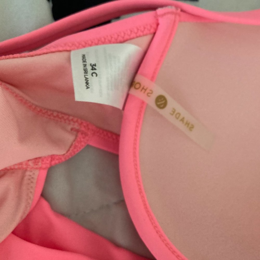 Coral Pink One-Piece Cut Out Swimsuit - Picture 7 of 7